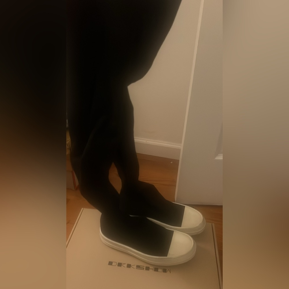 Rick Owens Black and White Sneakers